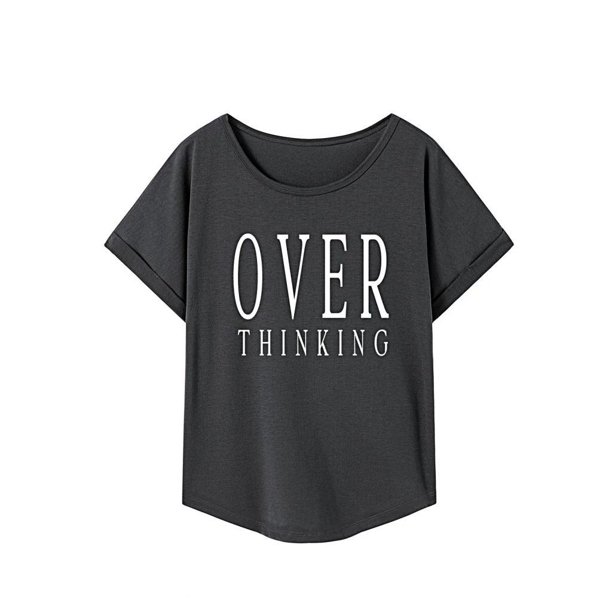 Camiseta para mujer Camiseta básica Ropa deportiva simple Camisa de cuello redondo para oficina de vacaciones L