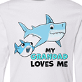 thumbnail image 4 of Inktastic My Grandad Loves Me with Cute Sharks Long Sleeve Youth T-Shirt, 4 of 5