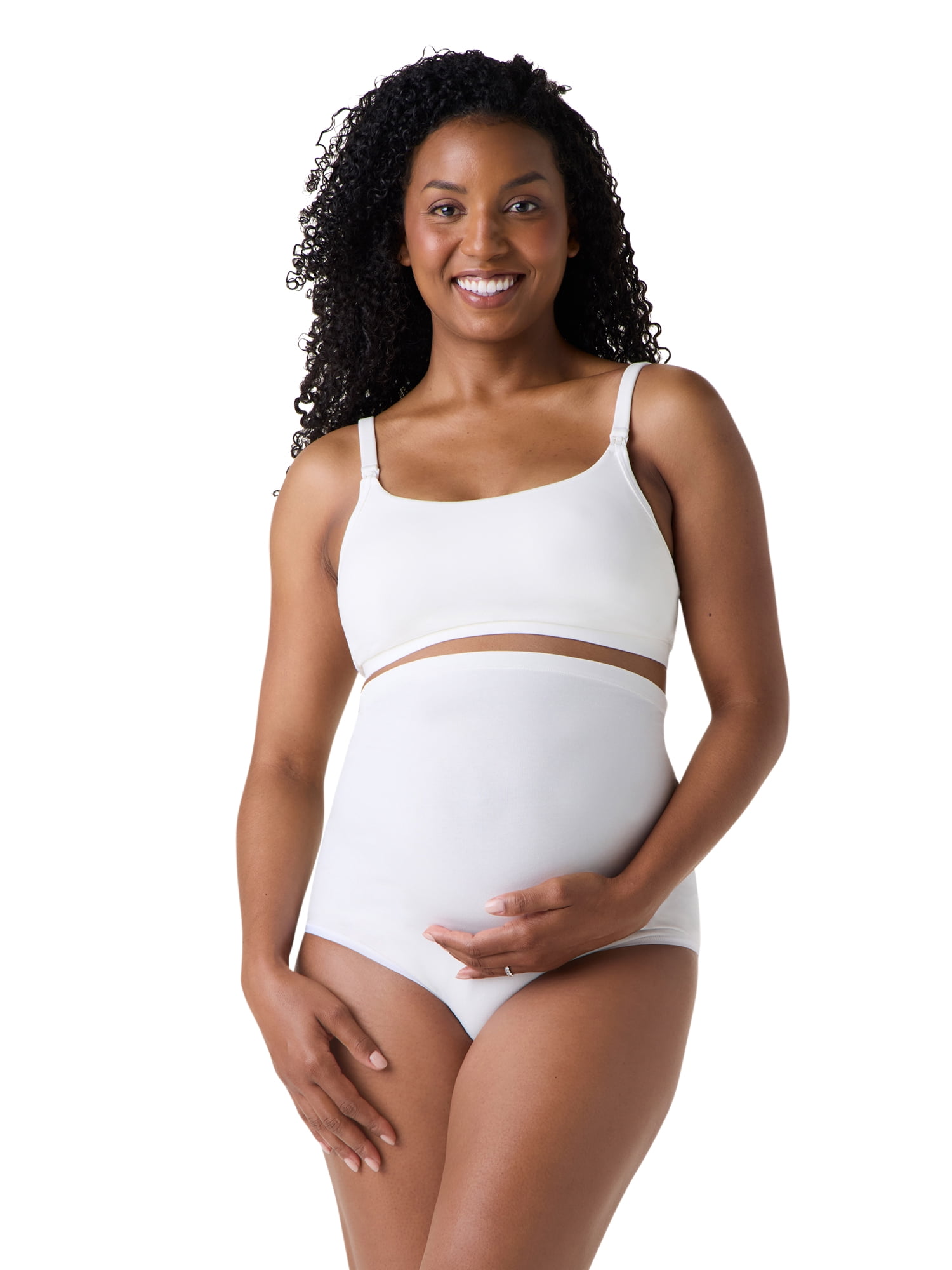 Ingrid & Isabel For Every Belly Women's Maternity Cotton Jersey High Waisted Brief Panties, 3-Pack, Sizes XS-4XL