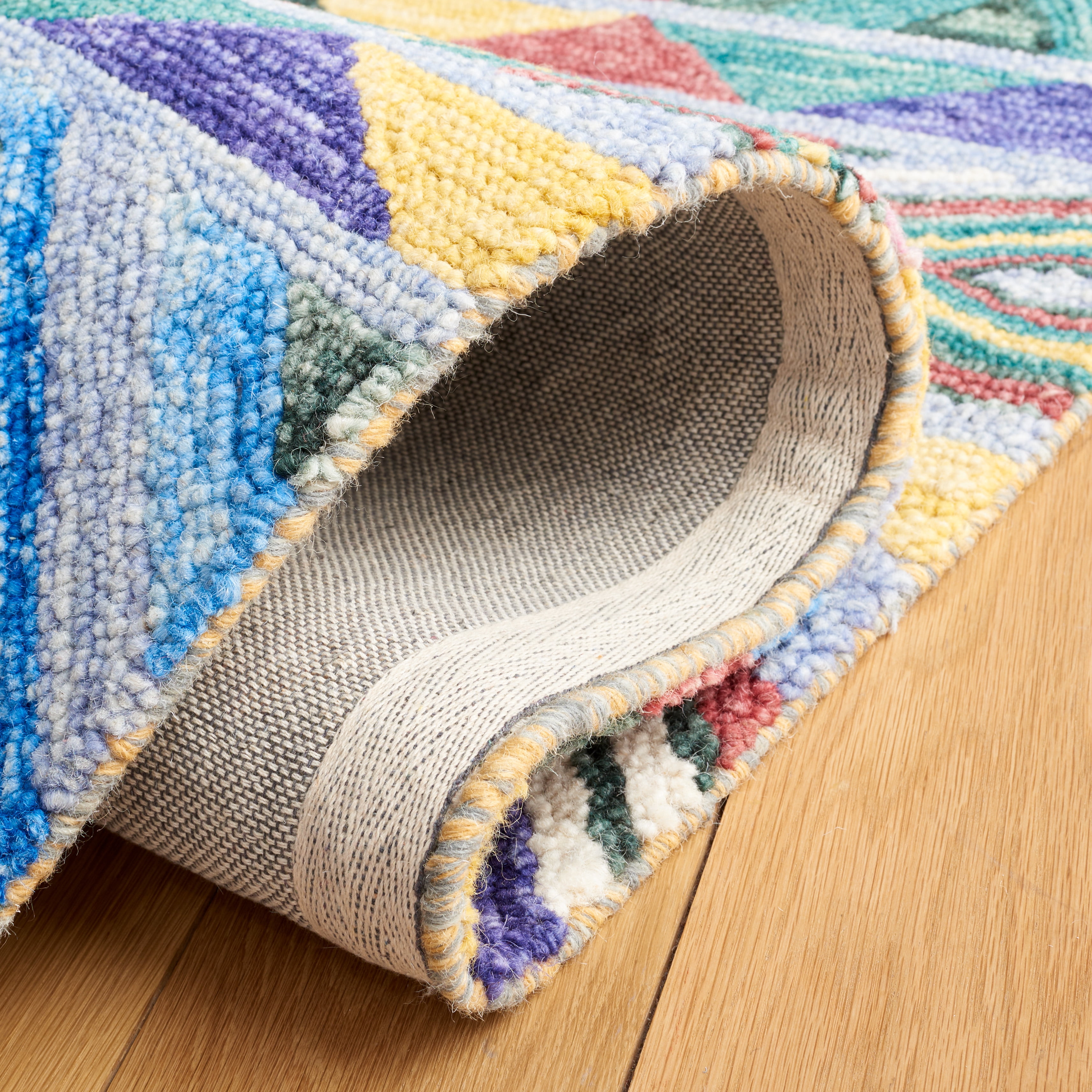 SAFAVIEH Metro Denzel Geometric Area Rug, Red/Blue, 8' x 10'