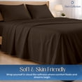 thumbnail image 4 of Dee's Collection 800 TC 4 Piece Sheet Set 15 Inch Deep pocket 100% Egyptian Cotton Twin Size, Chocolate Color, 4 of 6
