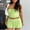 Green, variant on Michellecmm Women Skirt Set, Tie-up Sleeveless Tube Top with Pleated Mini Skirt