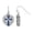 Blue, variant on Pewter Heart Shaped Crystal Stones Enamel Cross Earrings