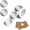 Silver, variant on Embossing Stickers 2" Round Labels Green Foil Blank Metallic Seals for Package, Wedding Envelope, Graduation, Certificate Wafer with Serrated Edge 250 Per Roll -