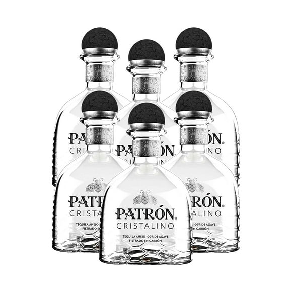Pack De 6 Tequila Patron Añejo Cristalino 700Ml