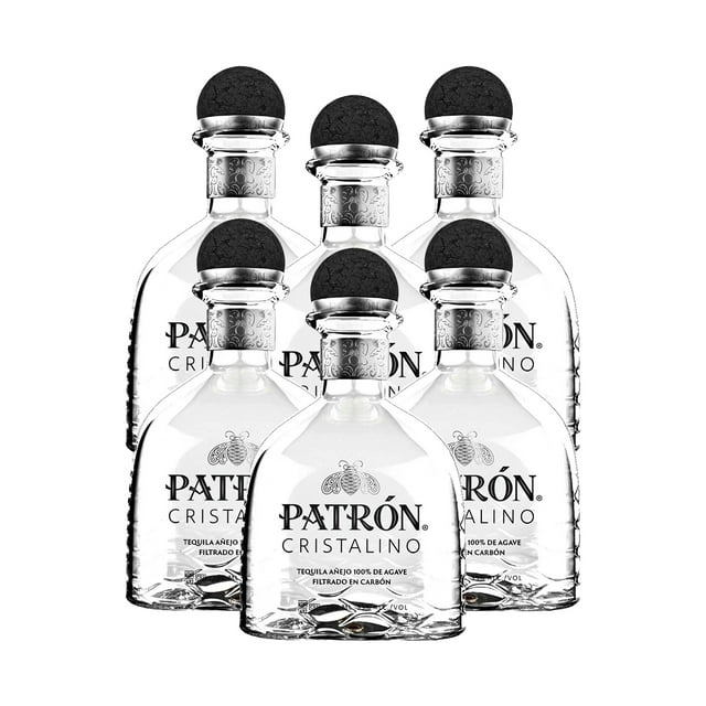 Pack De 6 Tequila Patron Añejo Cristalino 700Ml