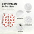 thumbnail image 4 of Rateoe Hand Drawn Strawberry Printed 2 in 1 Women's Workout Shorts for Athletic Gym Running Shorts with Phone Pockets-Large, 4 of 7
