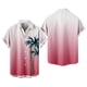 thumbnail image 3 of Camisas Para Hombre Manga Larga Camisa de manga corta con estampado digital 3d de ocio de tendencia de moda de playa de turismo de vacaciones de verano para hombres (Pink, XXS), 3 of 4