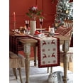 thumbnail image 5 of Christmas Table Runner, Christmas Snowflake Elk Rustic Table Runner for Holiday Birthday Party Kitchen Dining Table Home Decor, 5 of 7