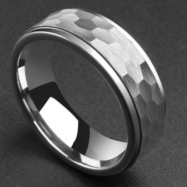Anillo de acero inoxidable con forma de panal de abeja de plata de moda de joyería Estilo versátil Fácil de usar