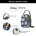 thumbnail image 4 of FORMRS Crossbody Bag for Women Quilted Travel Shoulder Cell Phone Purse with Chain Strap Handbag, Blue Cats and Hearts, 4 of 7