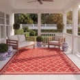 thumbnail image 4 of Safavieh Courtyard Alina Geometric Quatrefoil Indoor/Outdoor Area Rug, Red/Bone, 9' x 12', 4 of 15