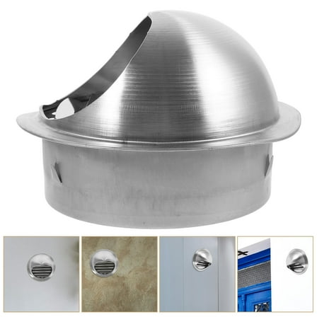MLINS  Dryer Vent Hood Ducting Ventilation Covering Louvered Silver