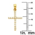 thumbnail image 2 of Precious Stars 14K Yellow Gold Cubic Zirconia Fancy Cross Pendant - No Chain, Pendant Only, 2 of 3