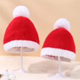 thumbnail image 5 of Douhoow Family Matching Christmas Hat,Adult Baby Red Knitted Pom Pom Ball Beanie Hat, 5 of 9
