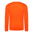 thumbnail image 2 of Just Cool - Camiseta deportiva transpirable tecnología Neoteric™ de manga larga para hombre - Running/Gym/Deporte (Naranja eléctrico), 2 of 3