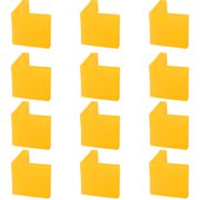 12 Pcs Yellow Plastic Angle Iron Foot L Shape Edge Leg Protector 50 x 50mm