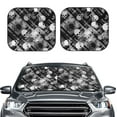 thumbnail image 2 of Naloa Seamless Pattern With Skulls 2 Piece Foldable Car Sun Shades, Car Windshield Sunshade, Front Window Sunshade for Car, Truck, SUV - Small, 2 of 7