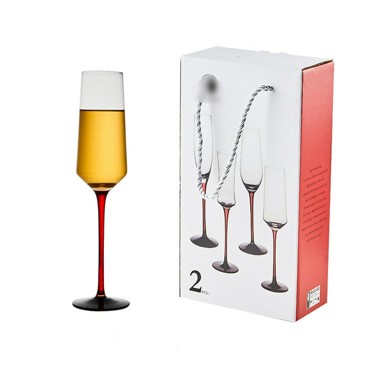 Buy Wholesale China Crystal Clear Champagne Glasses Flute Goblet  Lightweight Cylinder Champagne Wine Glasses & Goblets & Chalices at USD 1.4