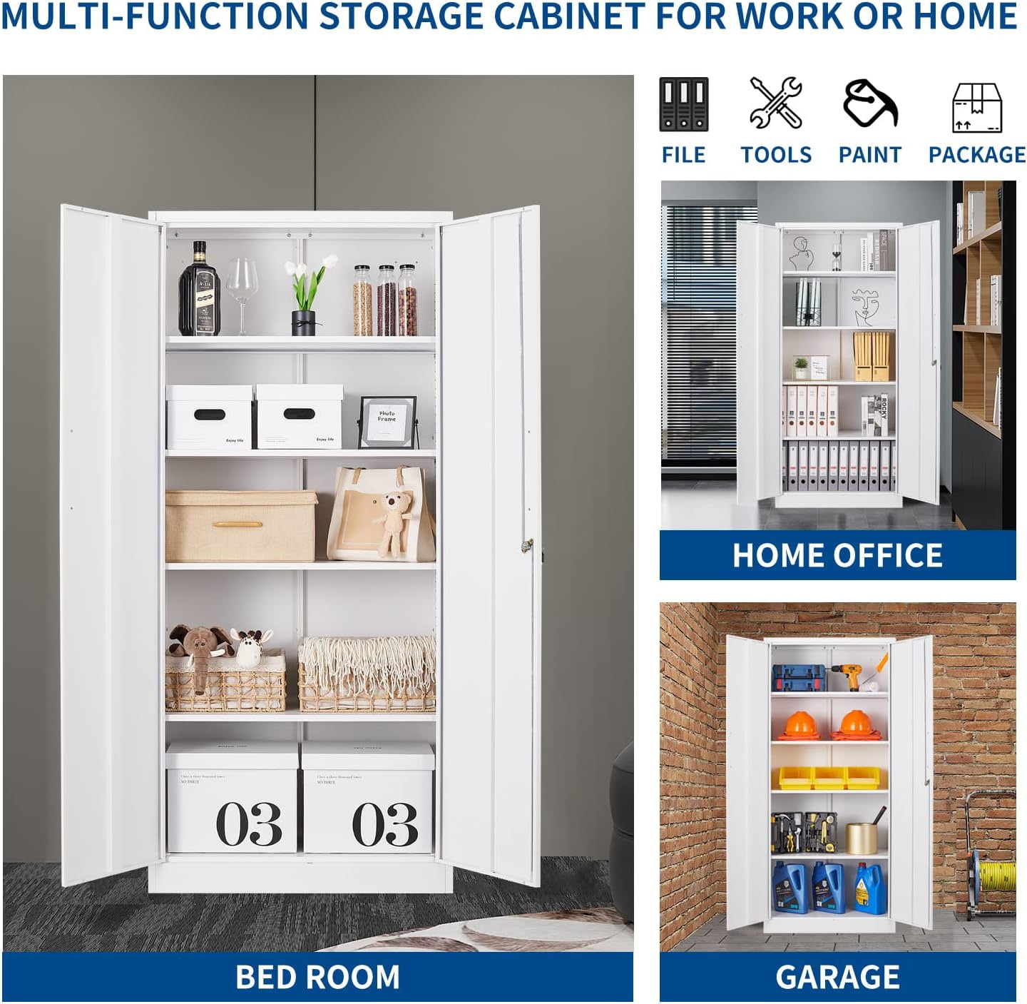 Buy STANI Metal Storage 72” Tall Steel with Locking