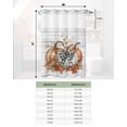 thumbnail image 6 of No Hook Shower Curtain with Snap in Liner, Fall Thanksgiving Retro Pumpkin Maple Leaves Wood Grain Hotel Shower Curtains for Bathroom, Washable Shower Curtain Liner Set with Mesh Top Window, 66"x72", 6 of 6