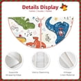 thumbnail image 4 of Daiia Dinosaur Drawing Merry Christmas Tree Skirt , Xmas Large Lace-up Tree Skirt, Santa Snowflakes Rustic Home Decorations New Year Party Farmhouse Decor-48", 4 of 7