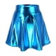 thumbnail image 2 of TaTaai Women Solid Color Shiny High Waist Mini Skirt Stretchy Fabric Soft Machine Washable No Fading Versatile Daily Party Street Casual Wear Above Knee Skirt Gift, 2 of 5