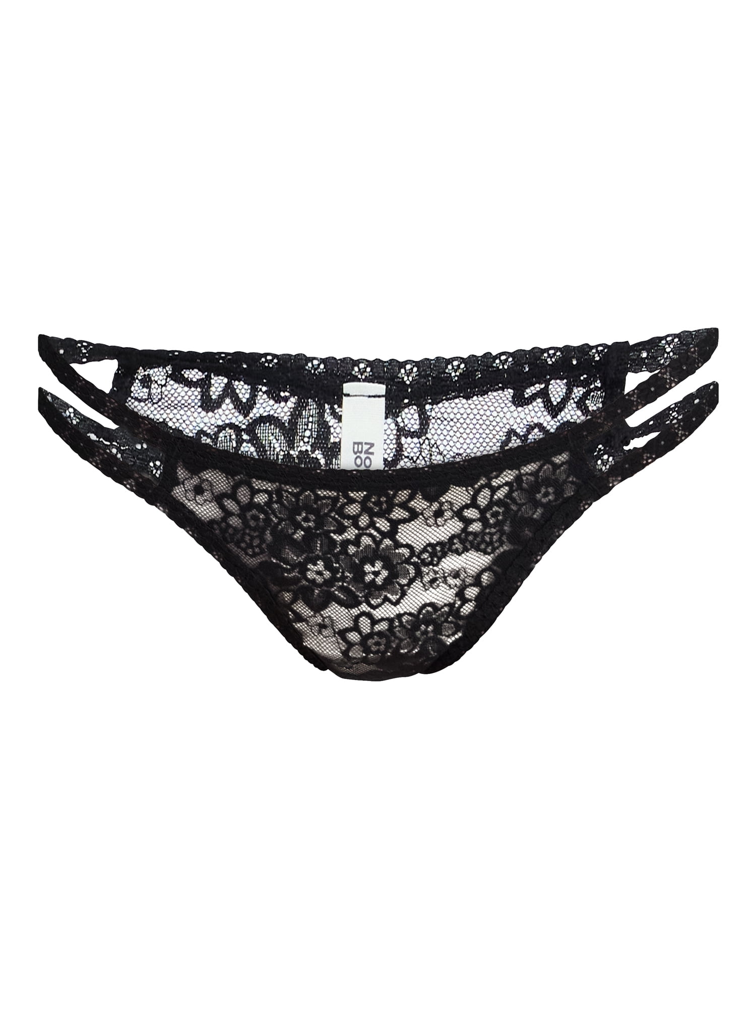 No Boundaries Strappy Lace Thong Panties, 3-Pack, Women's XS-XXXL