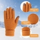 thumbnail image 3 of 2 pares de guantes de invierno para mujer con pantalla táctil, guantes de punto cálidos con forro de lana, puños elásticos, guantes de punto de invierno, 3 of 5
