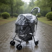 amagogo Baby Stroller Weather Shield Pushchair Rain Cover Pet Cover Transparent PVC Easy Clean for Unisex Baby Use and Pet Outings