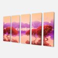 thumbnail image 2 of Jardins Japonais Rouges et Violets - Grande Impression sur Toile, 2 of 3