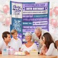 thumbnail image 2 of 50th Birthday Gifts for Women Personalized Happy Birthday Blanket for Women 1974 Birthday Gifts for Her Mom Daughter Wife Sister Grandma Friends Ideas Birthday Decorations Purple Throw Blanket, 2 of 5