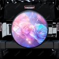 thumbnail image 1 of Beautiful Blue Rose Flowers Pattern Polyester Universal Spare Wheel Tire Cover Wheel Covers for Trailer RV SUV Truck Camper, 1 of 5