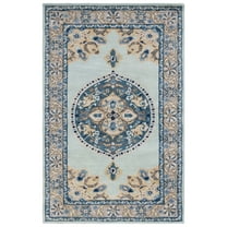 SAFAVIEH Antiquity Marjory Oriental Wool Area Rug, Turquoise/Silver, 5' x 8'