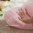 thumbnail image 4 of Plush Pillow, Heart Shape Cushion, Fluffy Throw Pillows, Valentines Day Decorations, Decorative Back Cushions, Love Pillows Cute Pillow for Living Room Bedroom Nursery Decor, Pink,13*10 in, 4 of 8