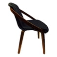thumbnail image 4 of Silla Oficina Casa Madera Minimalista Moderna Mn1 Grupo Microtec Elegante Cocina Hogar Escritorio Piel PU Blanca, 4 of 5