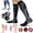 Black, variant on 20-30mmHg Graduated Compression Calf Socks Unisex Elastic Leg Support Stockings Athletic Socks for Running Cycling Travel Various Solid Colors