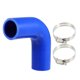 thumbnail image 1 of 1 juego 38mm 1.5 "ID 90 grados codo motor silicona manguera azul para coche Intercooler tubería de admisión con 2 uds abrazaderas, 1 of 6