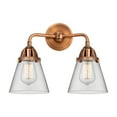thumbnail image 5 of Innovations Lighting  Nouveau 2 Cone - 2 Light 14" Bath Vanity Light Satin Gold/Seedy, 5 of 5