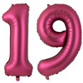 thumbnail image 1 of Globo LVMOQIQIU, 40 cm, borgoña, número 19, 2 globos de aluminio, 1 of 6