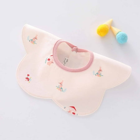 

Shldybc Newborn Baby Bibs for Teething and Drooling Baby Three-Layer Thickened Rose Bib Cartoon Print 360 ° Rotatable Waterproof and Dirt-Proof Bib Baby Saliva Towel on Clearance