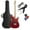 Red, variant on Davison 39-Inch Full-Size Electric Guitar with Humbucker Pickup, Black