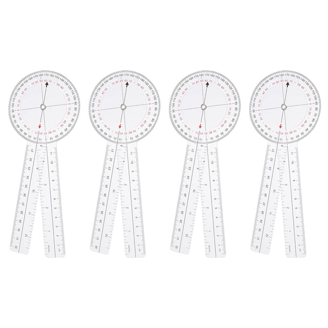 WASHWEPE 4pcs Angle Ruler Precision Goniometer Protractor For Woodworking Architectural Design And Drawing Measurements