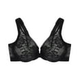 thumbnail image 3 of Glamorise Lacey T-Back Front-Closure WonderWire Underwire  Bra 9246 (Women's & Women's Plus), 3 of 6