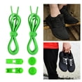 thumbnail image 4 of Cordones elásticos sin lazo Zulema para zapatos planos sin Lazy Trainers Verde, 4 of 8