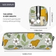 thumbnail image 5 of XMXT Leather Pencil Case, Vintage Yellow Pear Large Capacity Pencil Pouch for Student Teens Women, 5 of 9
