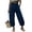 *Blue, variant on Women's Drawstring Harem Pants,Baggy Breathable Trousers For Women,Ladies Lightweight Pull-On Pants with Pockets,Army Green,S-2XL