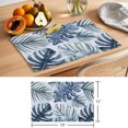 thumbnail image 6 of Navy Blue Monstera Deliciosa Placemats Set of 4 Summer Botanical Tropical Place Mats Indoor Wipeable Table Mats Washable Cloth Dining Table Placemats for Kitchen Holiday Party Home Decor 13x19 Inch, 6 of 9