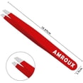 thumbnail image 2 of Pinzas AMORUX de acero inoxidable para depilación facial, rojas, 2 of 4