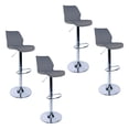 thumbnail image 1 of Set 4 Bancos Altos Ajustable Con Respaldo Para Barra Cocina gris, 1 of 8